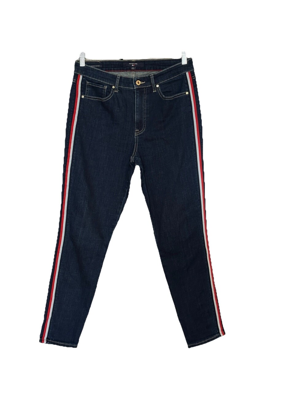Tommy Hilfiger Women's Size 10 Tribeca Skinny Ankle Jeans - Dark Blue Denim